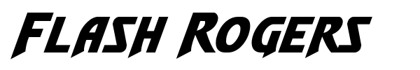 Flash Rogers font preview