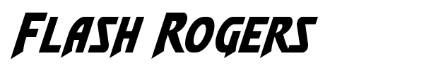 Flash Rogers font preview