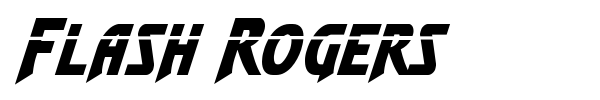 Flash Rogers font preview