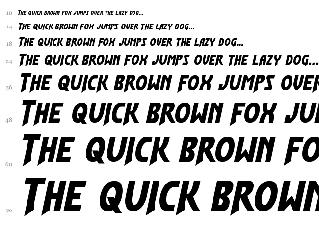 Flash Rogers font waterfall