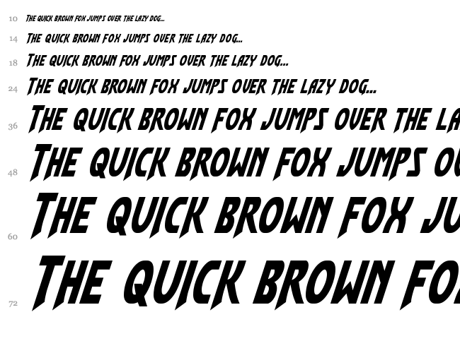 Flash Rogers font waterfall