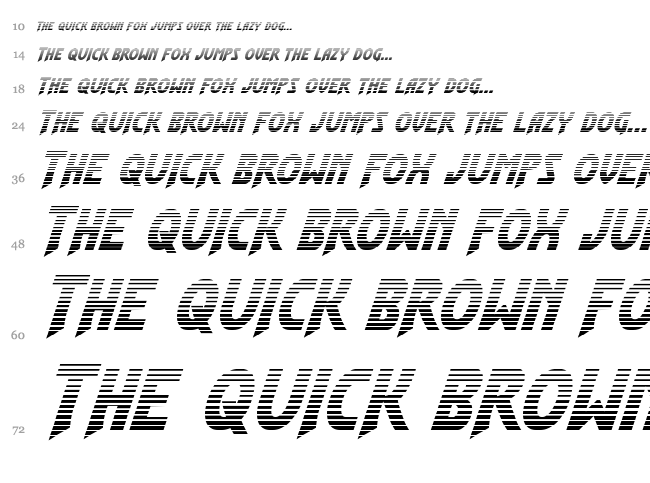 Flash Rogers font waterfall