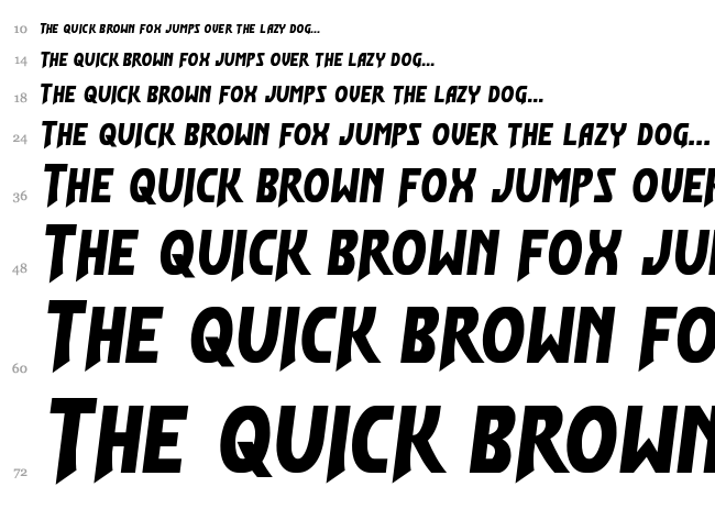 Flash Rogers font waterfall