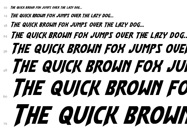 Flash Rogers font waterfall