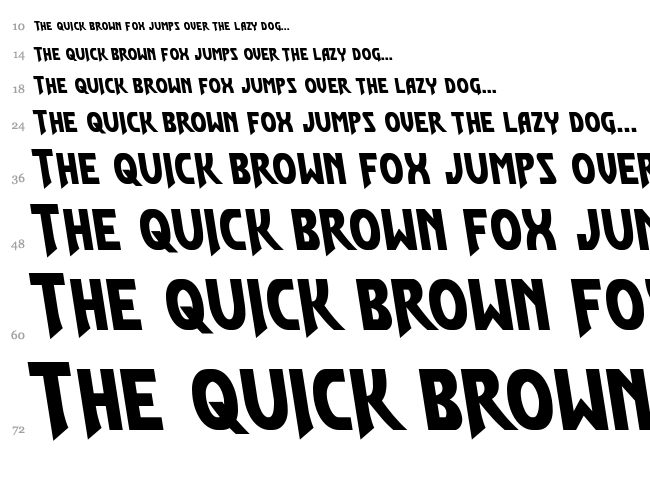 Flash Rogers font waterfall