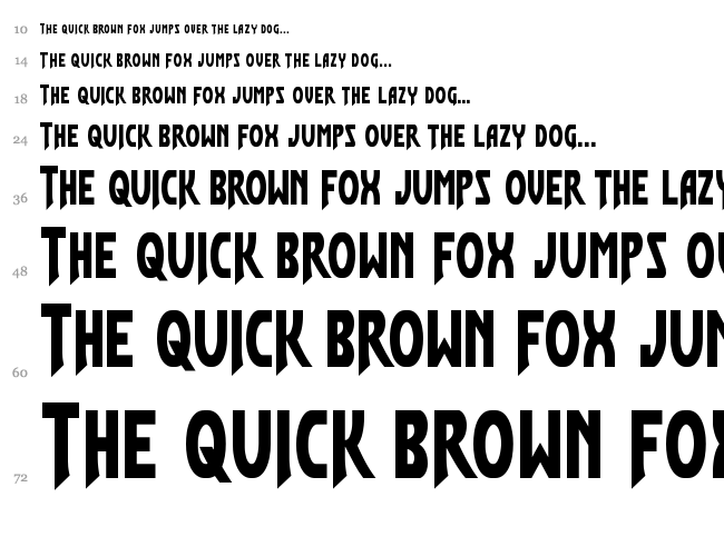 Flash Rogers font waterfall