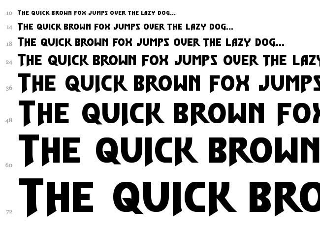 Flash Rogers font waterfall