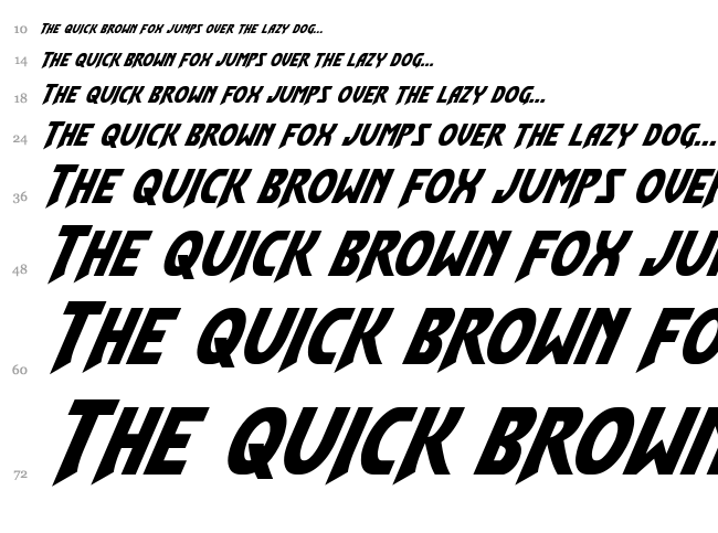 Flash Rogers font waterfall