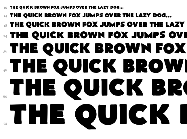 FlatBread font waterfall