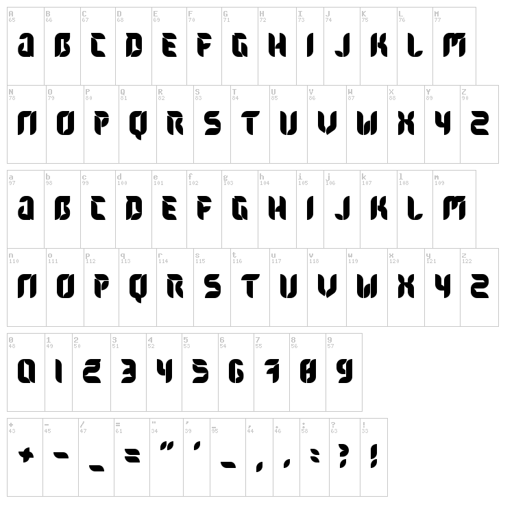 Flora font map