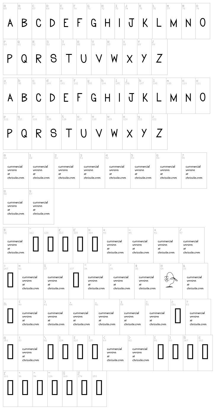Flowers for you font map