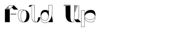 Fold Up font