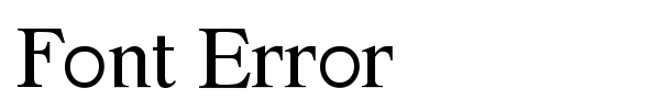 Font Error font