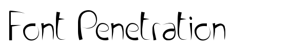 Font Penetration font