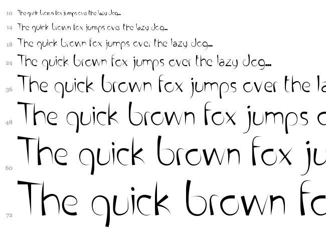 Font Penetration font waterfall