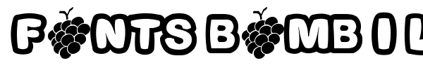 Fonts Bomb I love grapes font