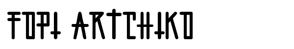 Fopi Artchiko font