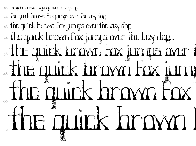 Forestry font waterfall