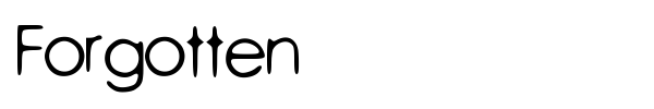 Forgotten font