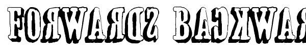 Forwards Backwards font