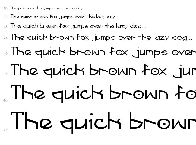 Fractyl font waterfall
