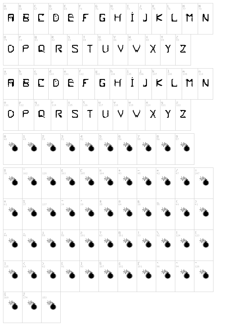 Frish font map