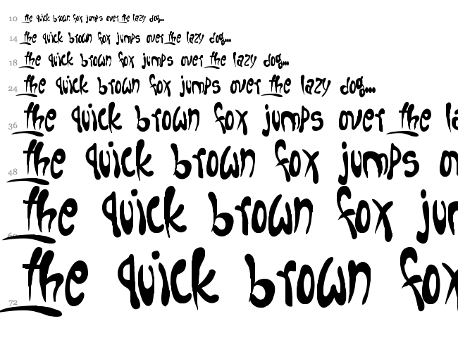Fruitopia font waterfall