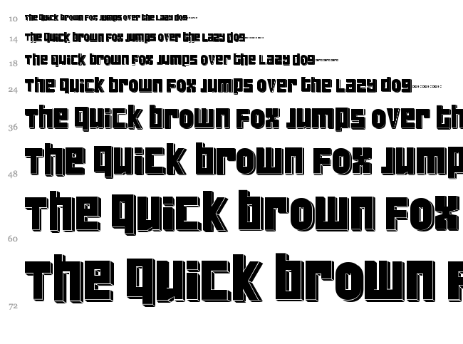 FT Scandinavian Titan font waterfall