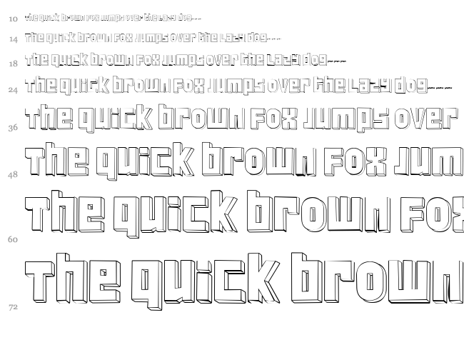 FT Scandinavian Titan font waterfall