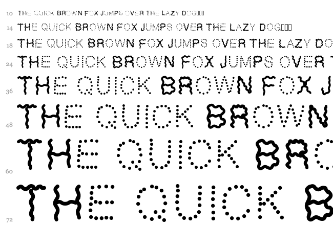Funny font waterfall