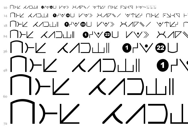 Futurama font waterfall