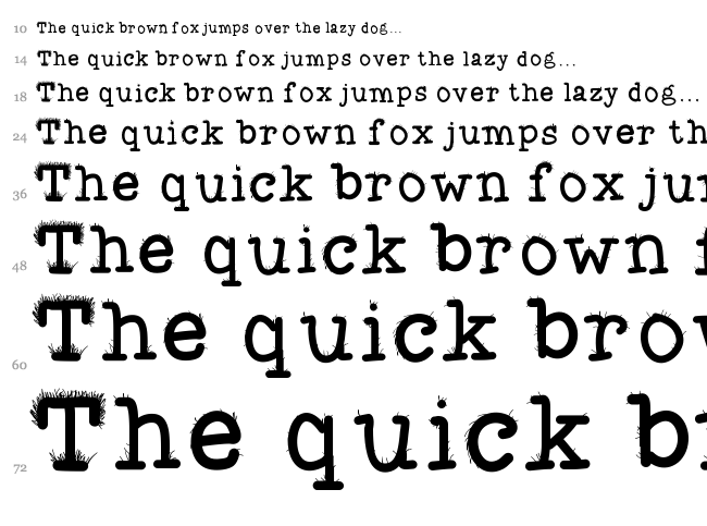 Fuzzy Bat font waterfall