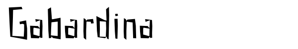 Gabardina font preview