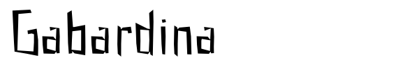 Gabardina font preview
