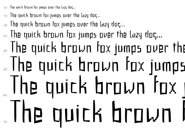 Gabardina font waterfall