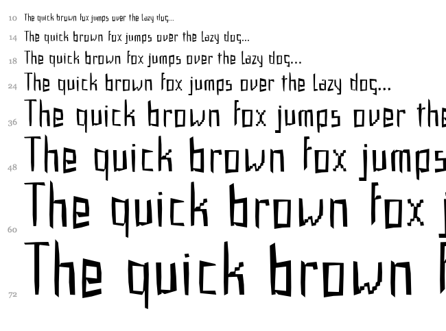 Gabardina font waterfall