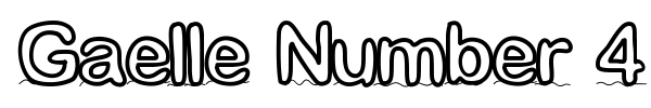 Gaelle Number 4 font