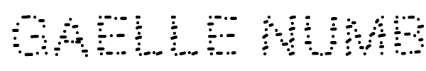 Gaelle Number 9 font