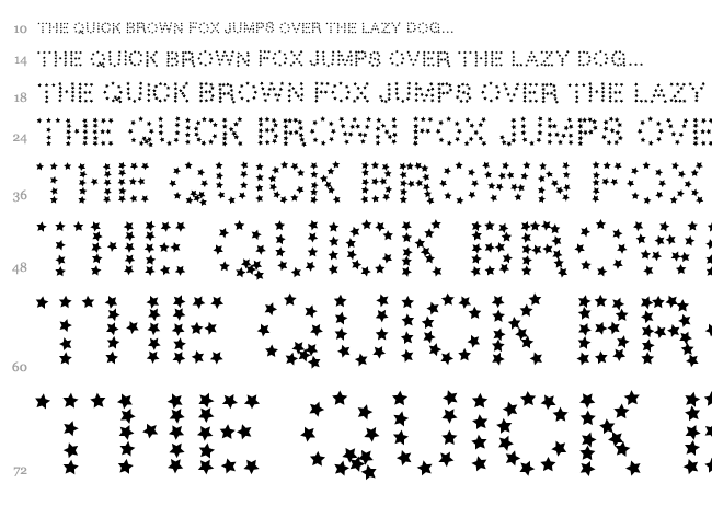 Gaelle Star font waterfall