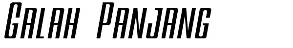 Galah Panjang font