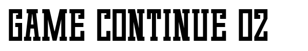Game Continue 02 font