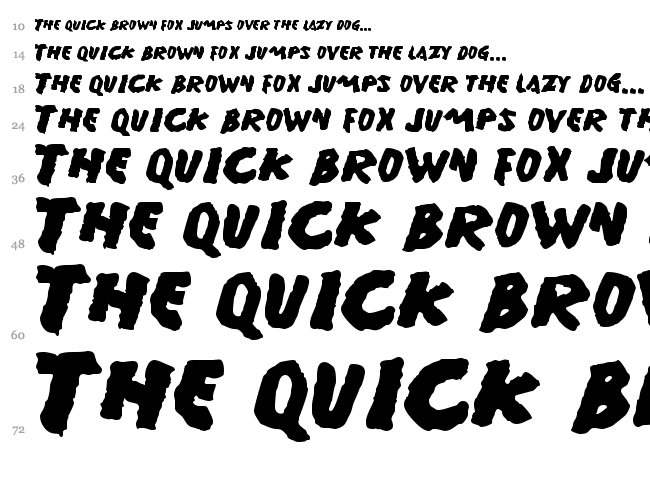 Gamera font waterfall