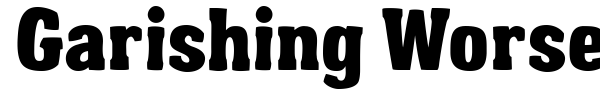 Garishing Worse font preview