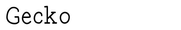 Gecko font