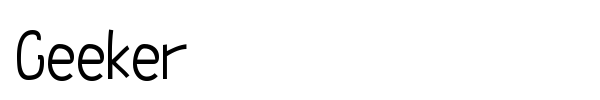 Geeker font