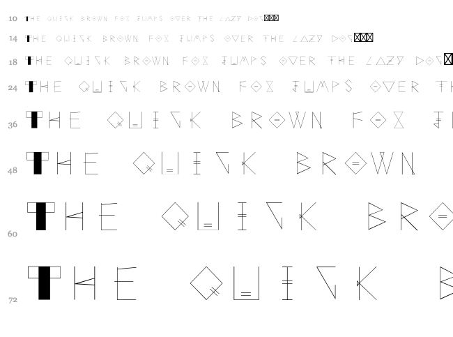 Geo Easton font waterfall