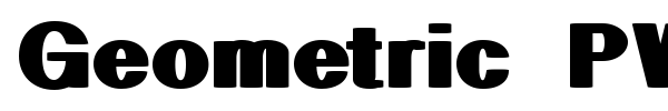 Geometric PW font