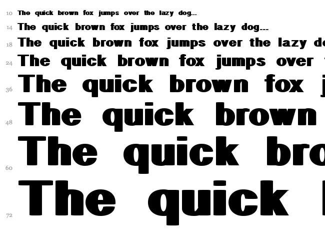 Geometric PW font waterfall