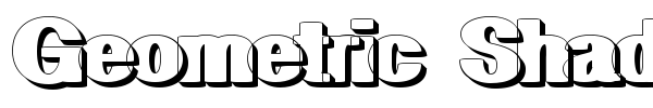 Geometric Shadow PW font