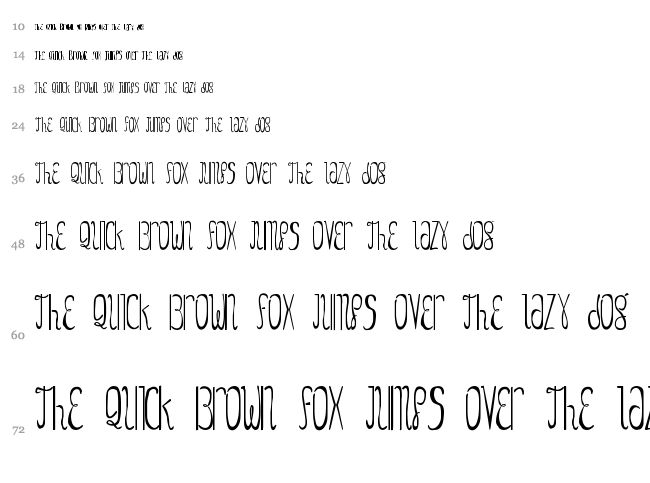 Gezzy font waterfall